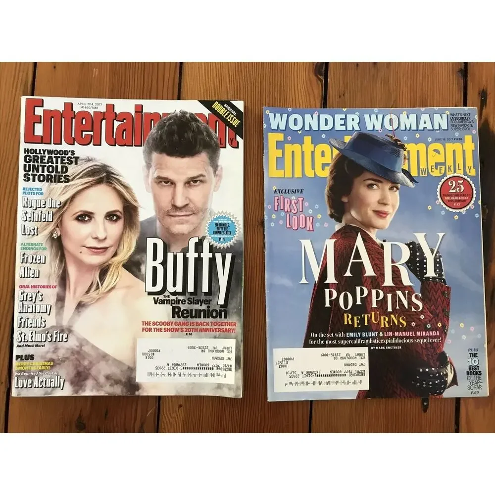 Set Lot 13 Entertainment Weekly Magazine Apr May Jun Jul Aug 2017 Sept Oct 2015